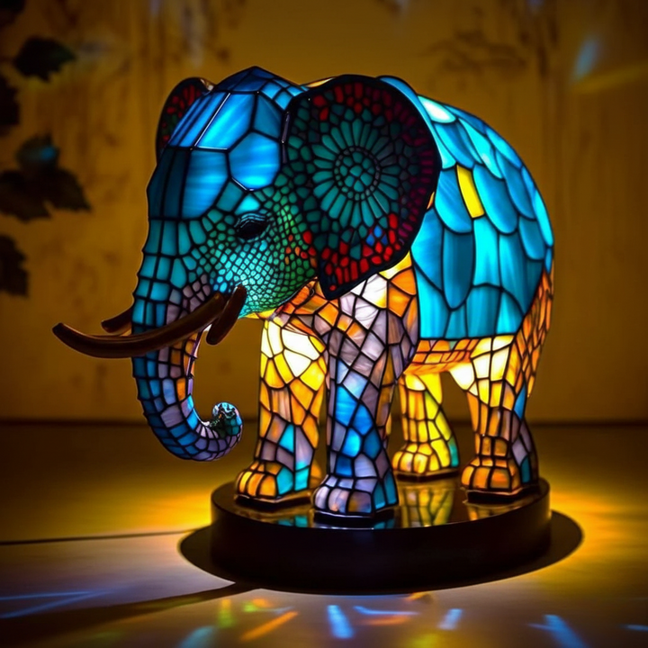 Luz de presença em forma de elefante encantado