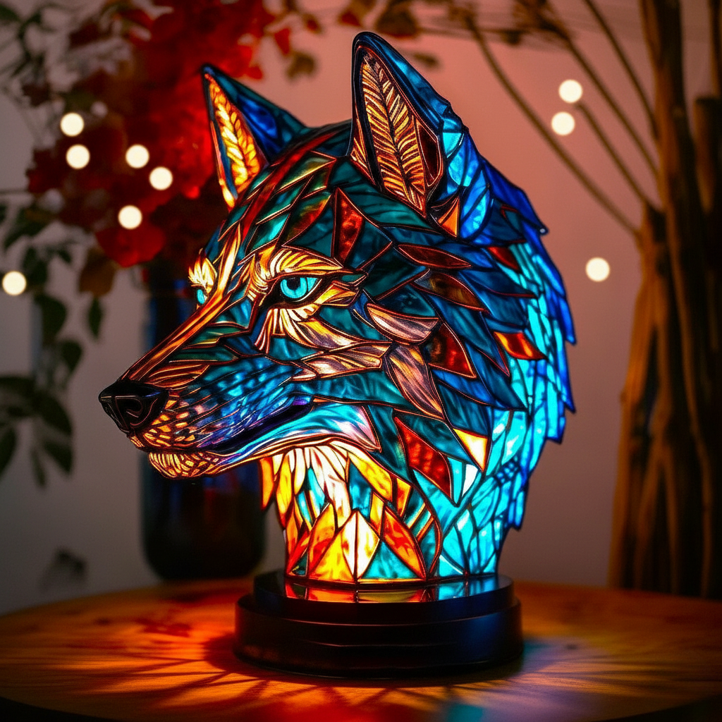 Lâmpada em forma de lobo encantado