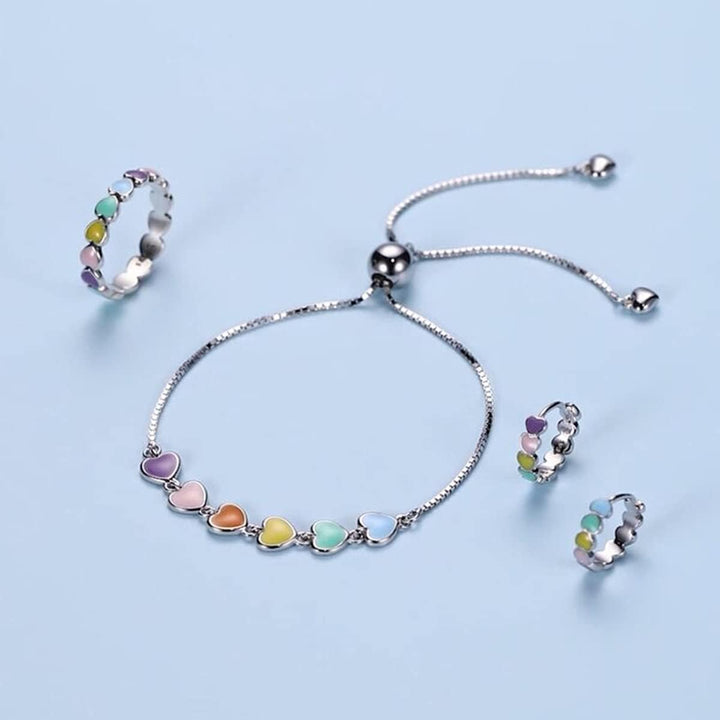 Pulseira ajustável em prata esterlina com impressão de pata de cão