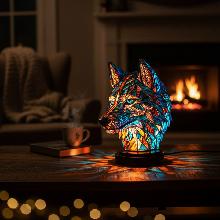 Lâmpada em forma de lobo encantado