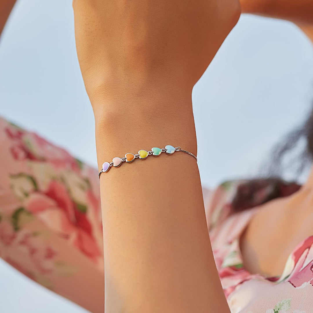 Pulseira ajustável em prata esterlina com impressão de pata de cão