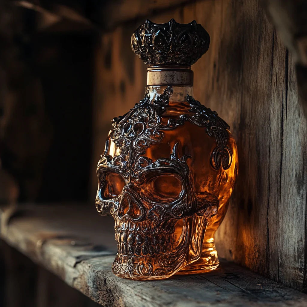 Garrafão de whisky em forma de skull