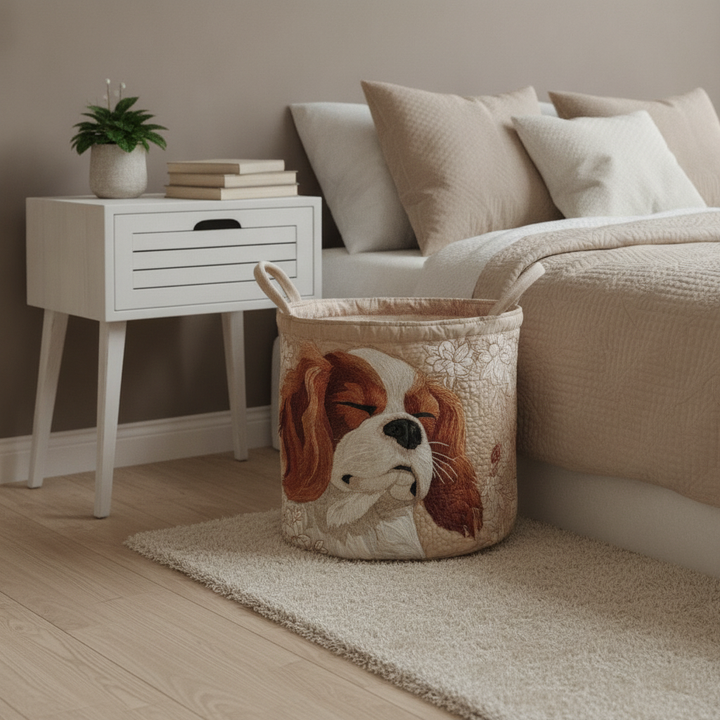 Cesto de roupa King Charles para um quarto organizado