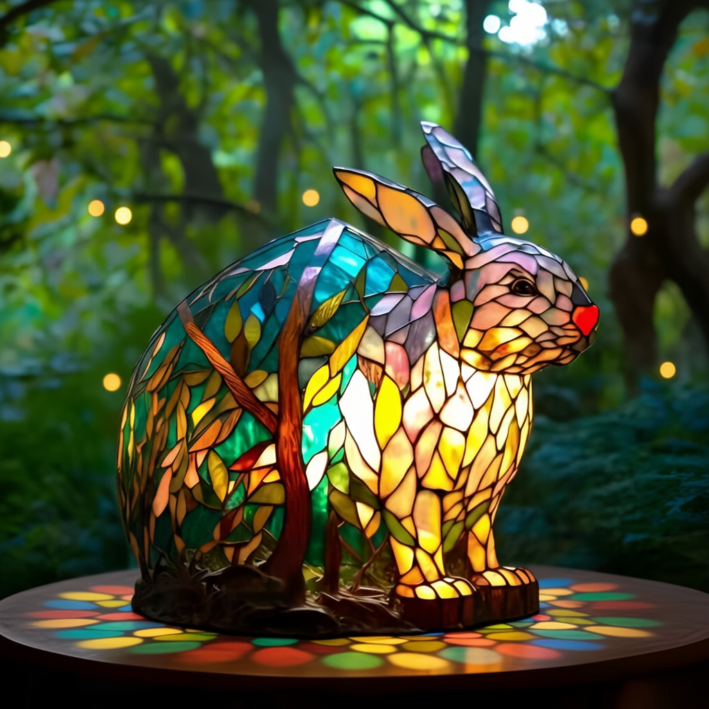 Luz de presença coelho vibrante para noites tranquilas