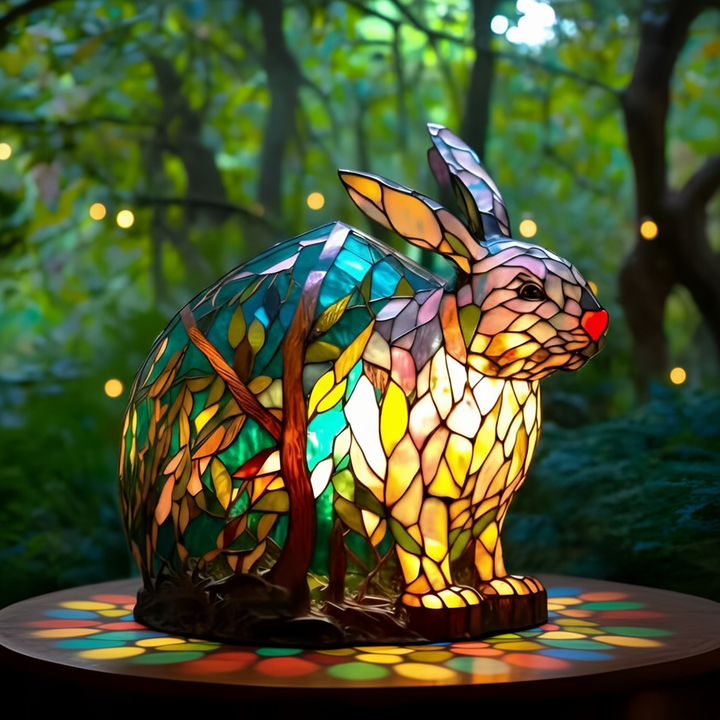 Luz de presença coelho vibrante para noites tranquilas