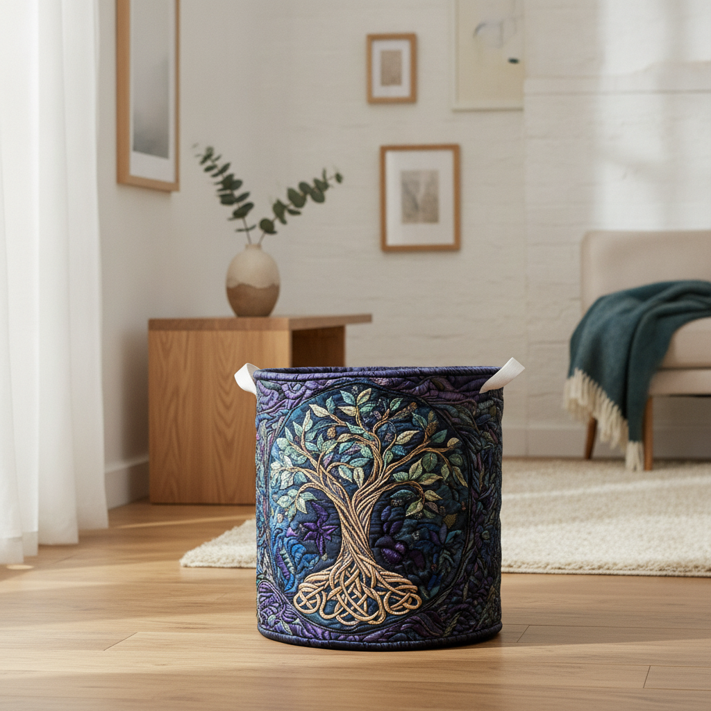 Cesto de roupa Forest Spirit em estilo natural