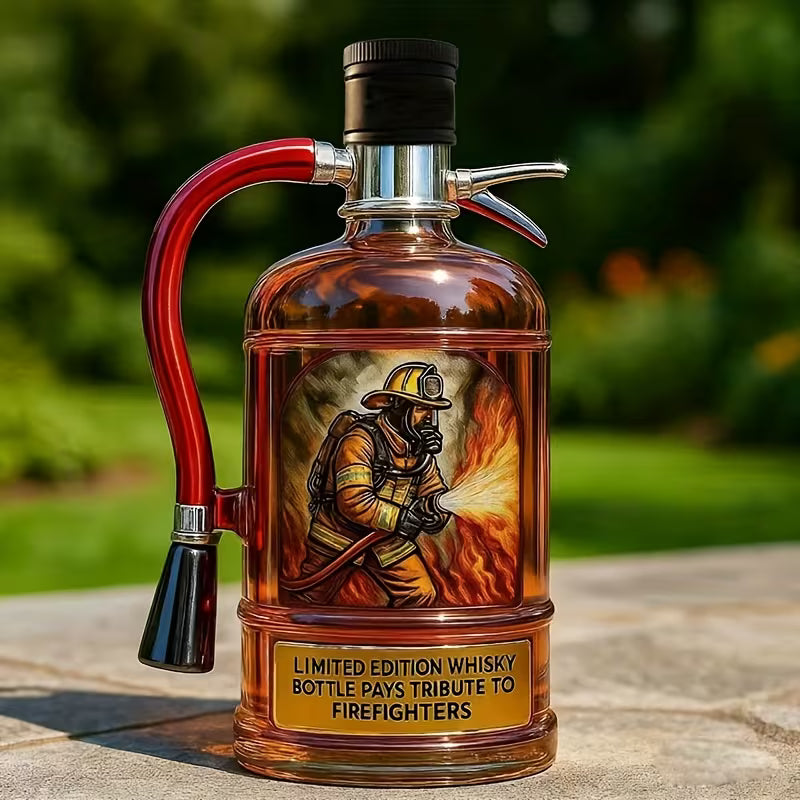 Extintor de incêndio em garrafa de whisky