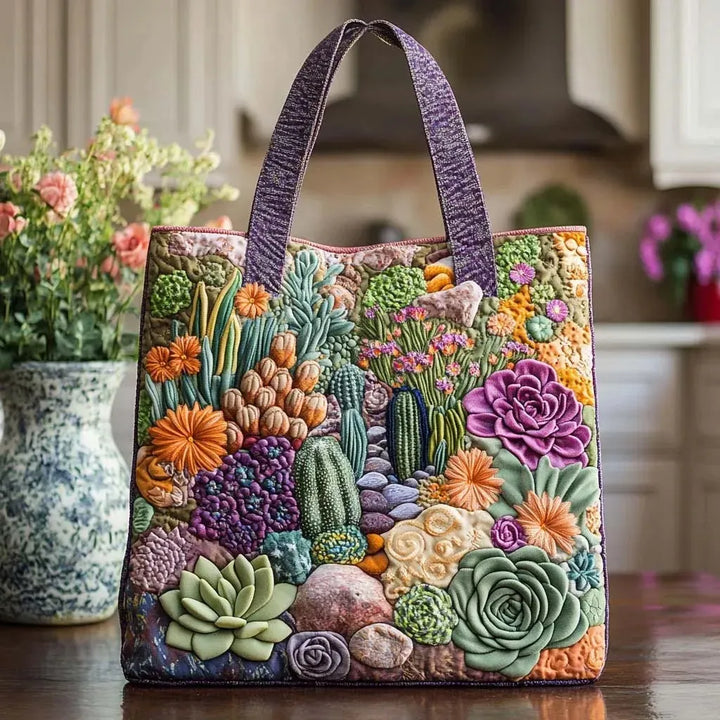 Saco de jardinagem com suculentas artesanais