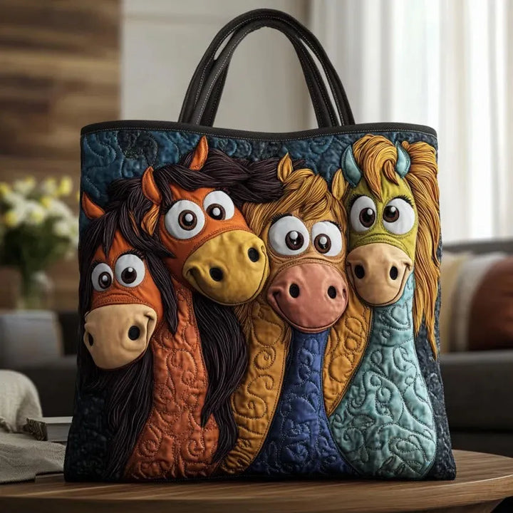 Saco de mão artesanal com design divertido de pónei