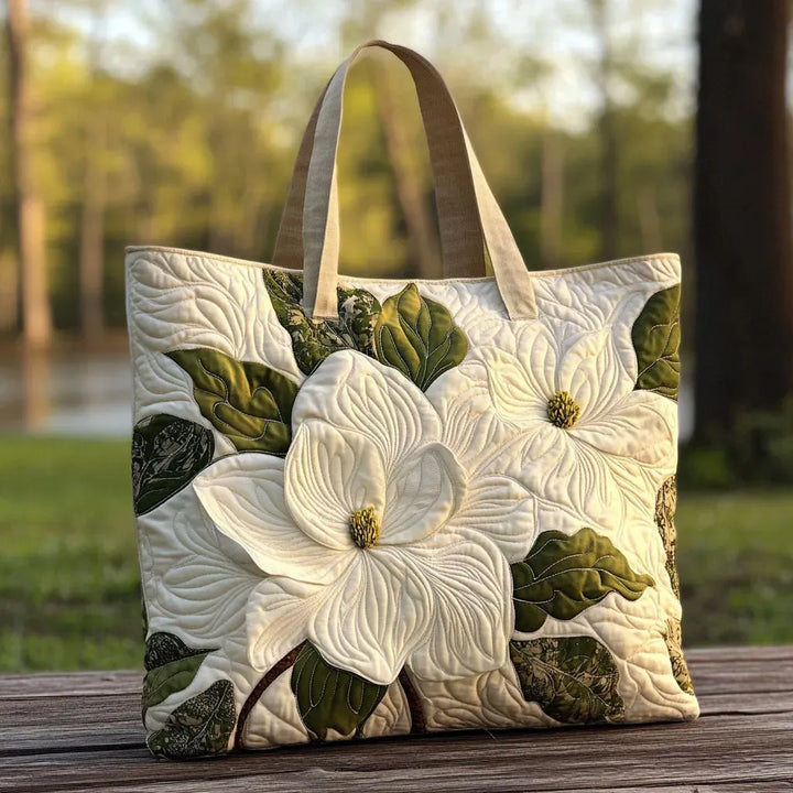 Bolsa tote floral acolchoada elegante