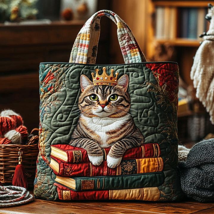 Saco de pano com gato para amantes de livros