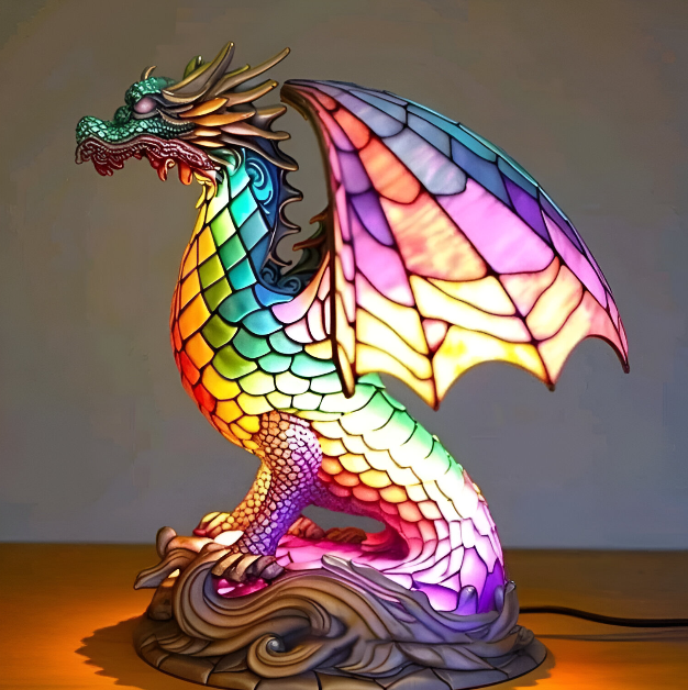 Lâmpada de dragão encantado Wammes