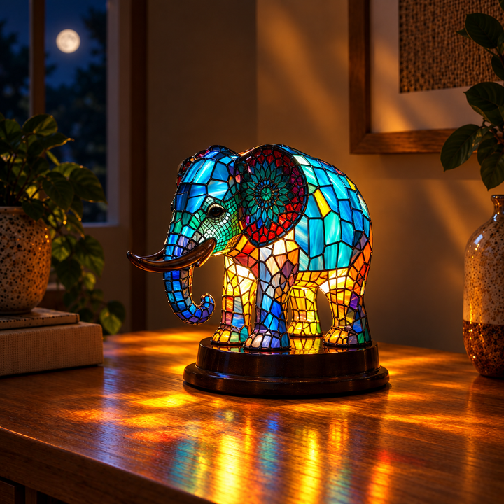 Luz mágica em forma de elefante