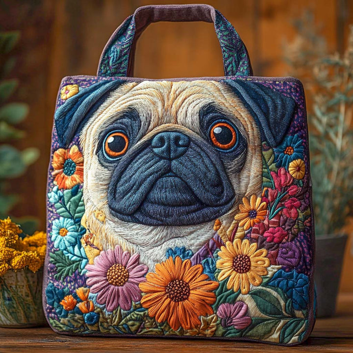 Saco tote com estampa de margaridas