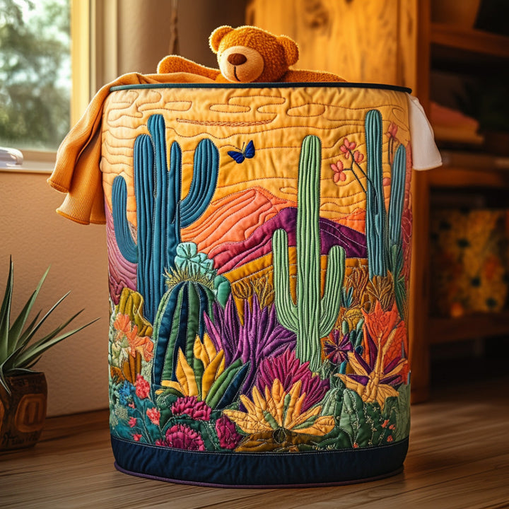 Cesto de roupa com design inspirado no deserto