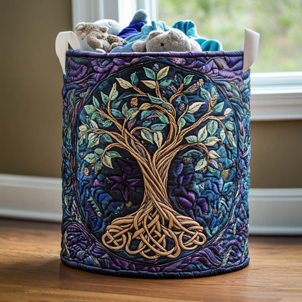 Cesto de roupa Forest Spirit em estilo natural