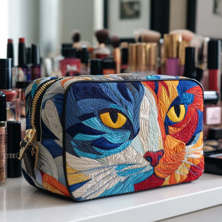 Bolsa de maquilhagem acolchoada Golden Eyes
