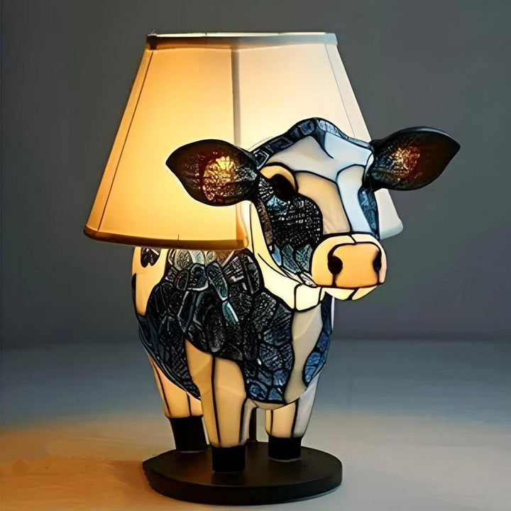Luz de vaca encantada Holstein para decoração de interiores