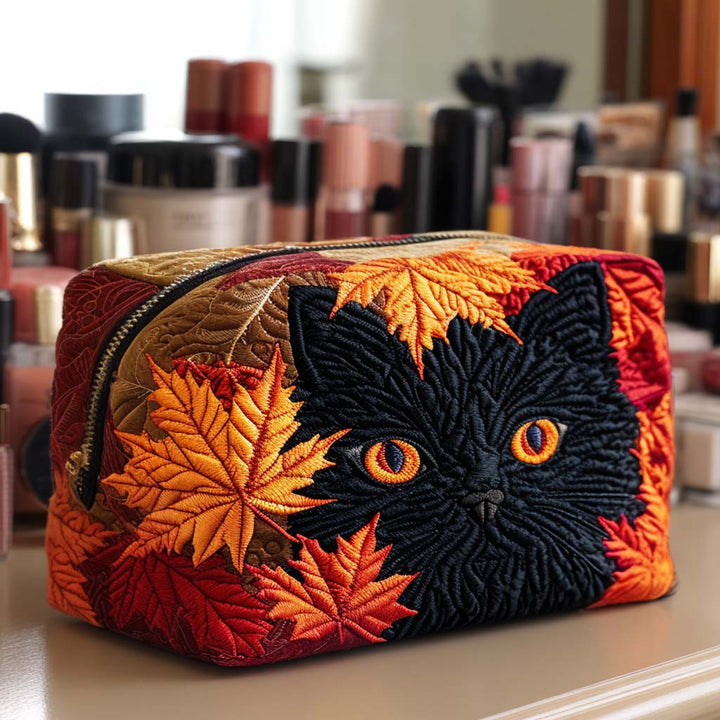 Bolsa de maquilhagem acolchoada para gatinhos alegres