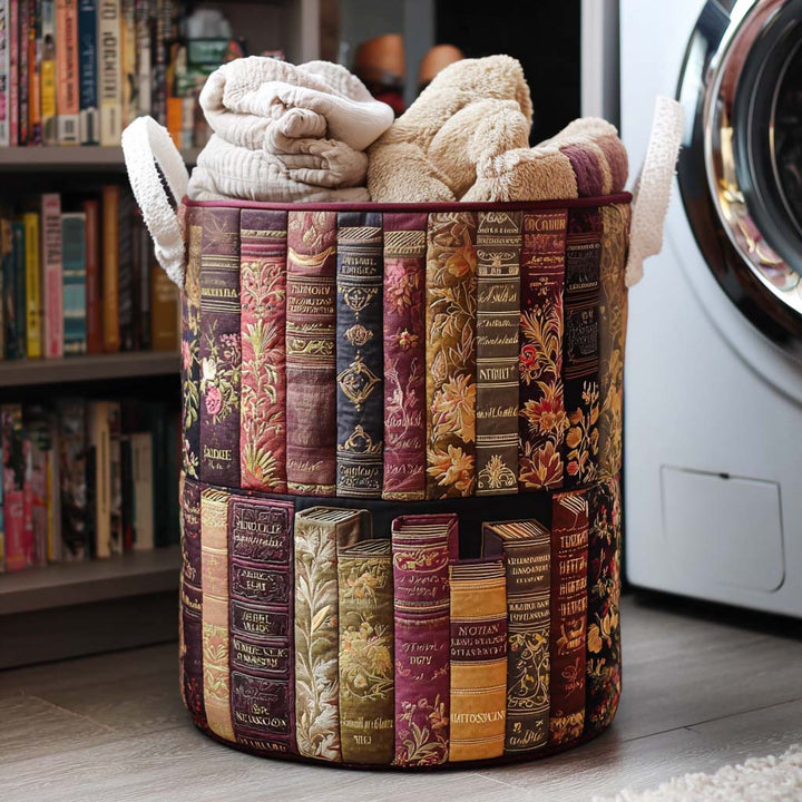 Cesto de roupa com design literário e elegante