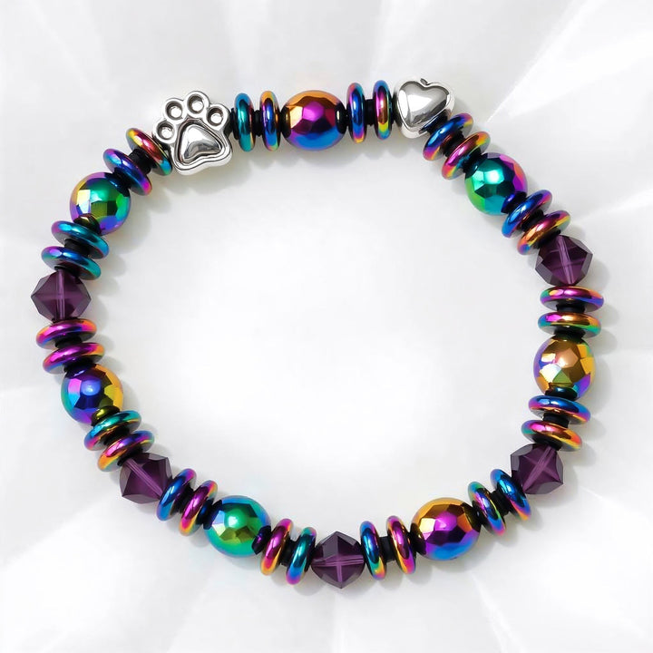 Pulseira com pendente de pata magnética