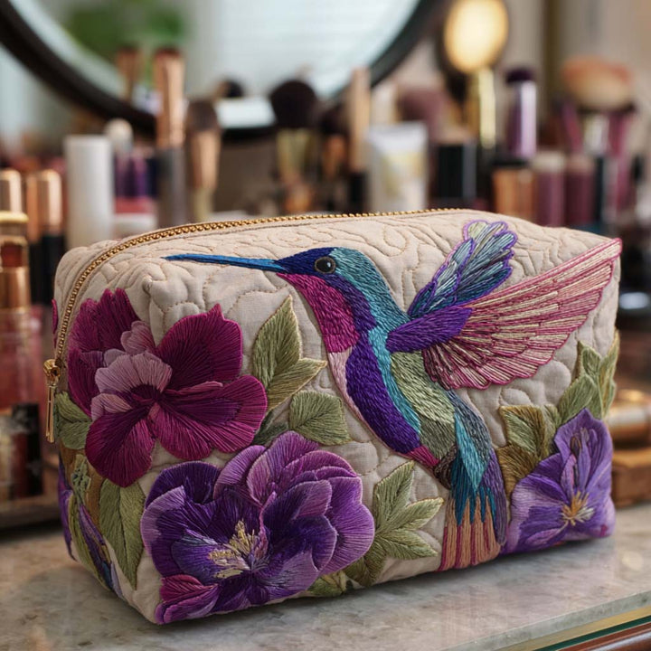 Bolsa de maquilhagem acolchoada em forma de mini joia