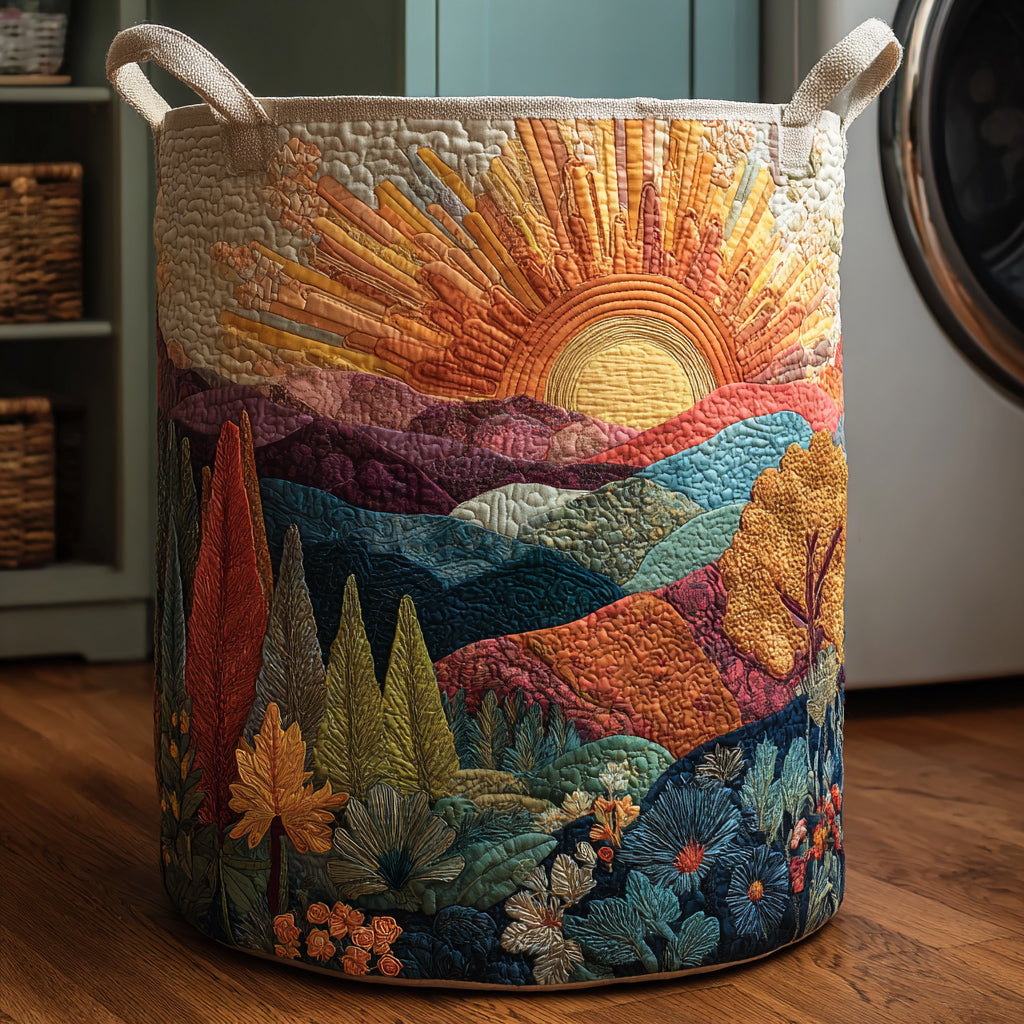 Cesto de roupa Mountain Sun para interior e exterior