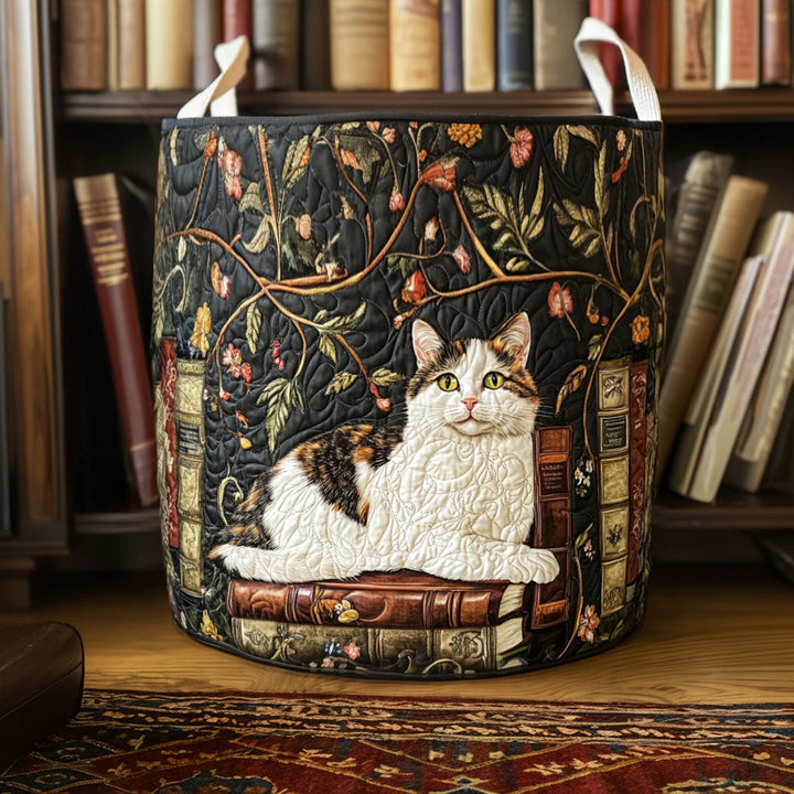 Cesto de roupa para gatos com design místico