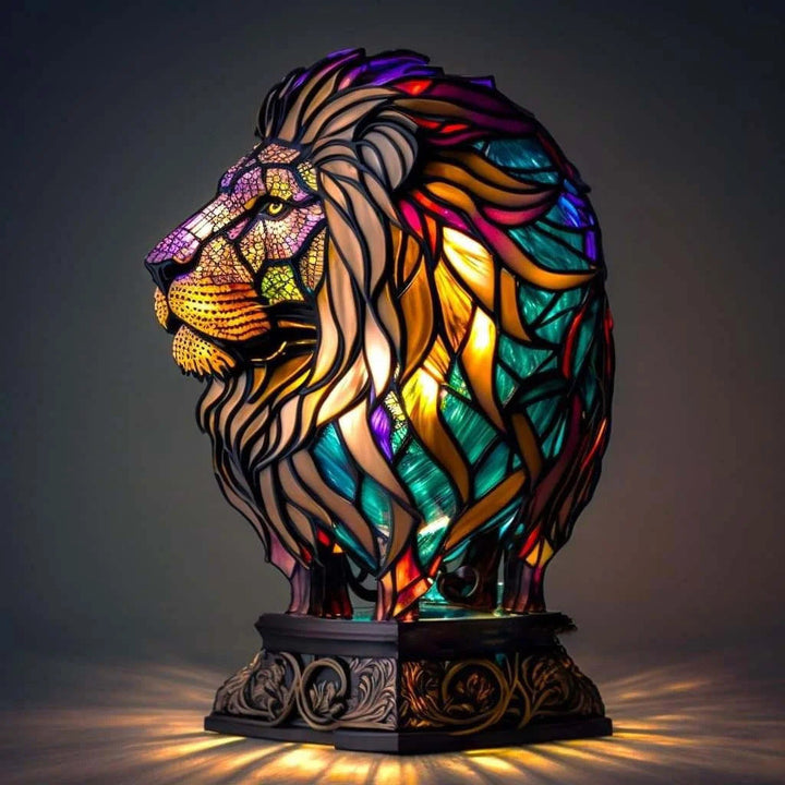Luz encantada em forma de leão Mufasa