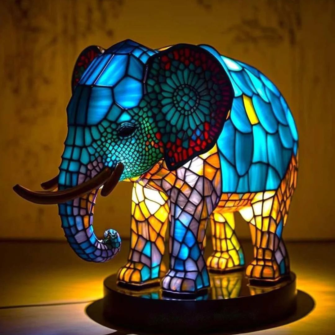 Luz mágica em forma de elefante