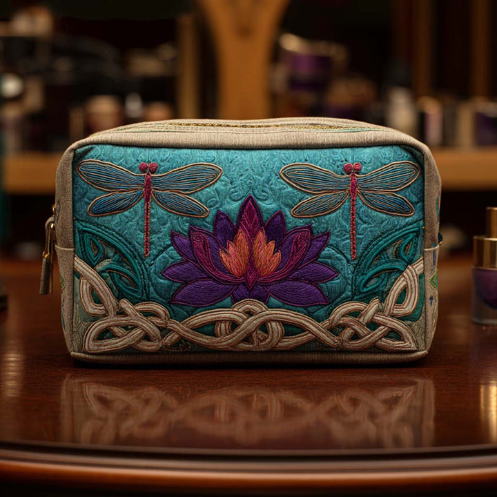 Bolsa de maquilhagem acolchoada para cuidados de lagoa