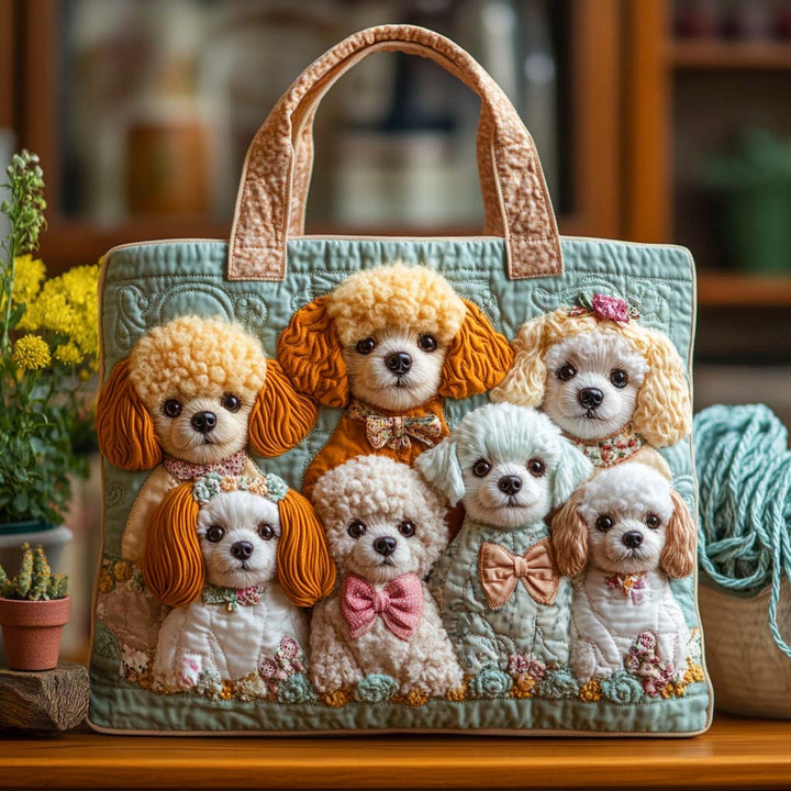 Saco de mão Poodle em harmonia familiar