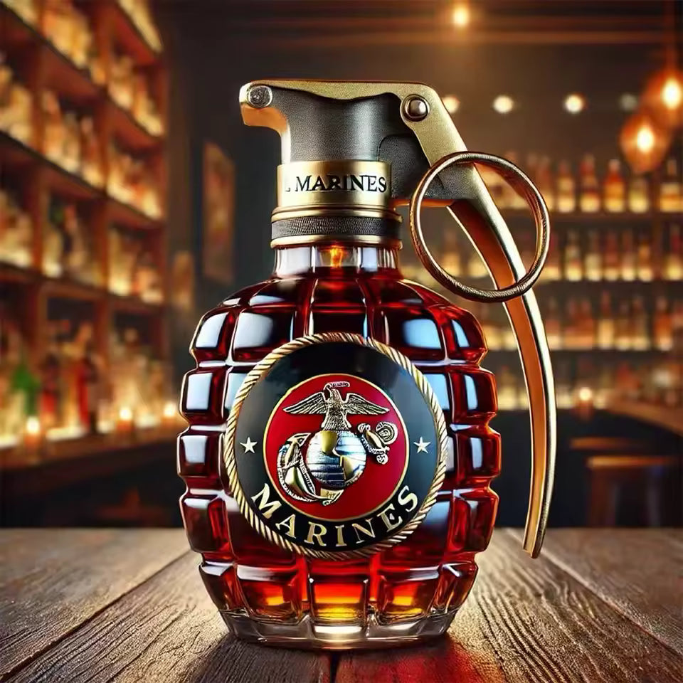 Garrafa de whisky com base em garra de leão