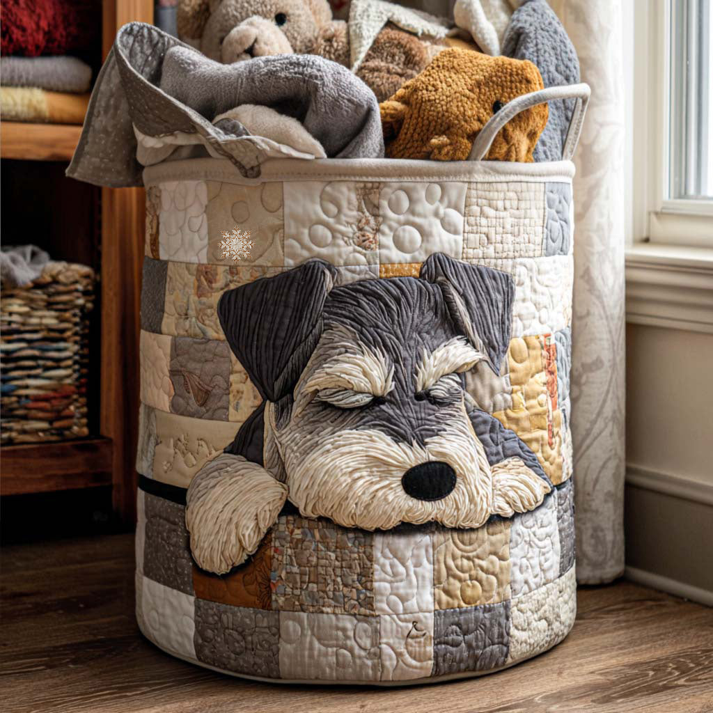 Cesto de roupa Schnauzer sonolento