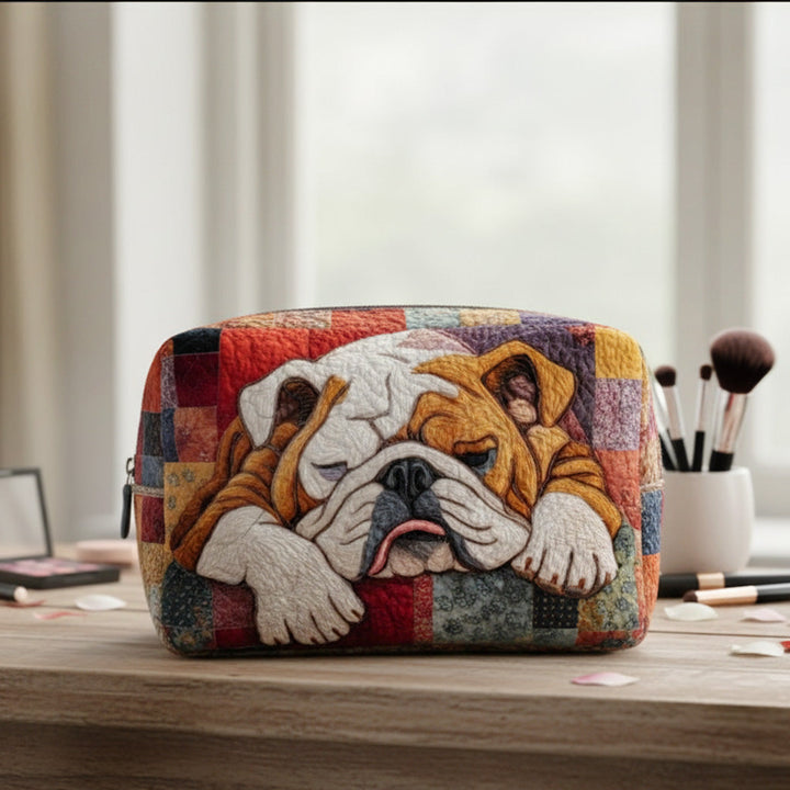 Bolsa de maquilhagem acolchoada Bulldog Doce