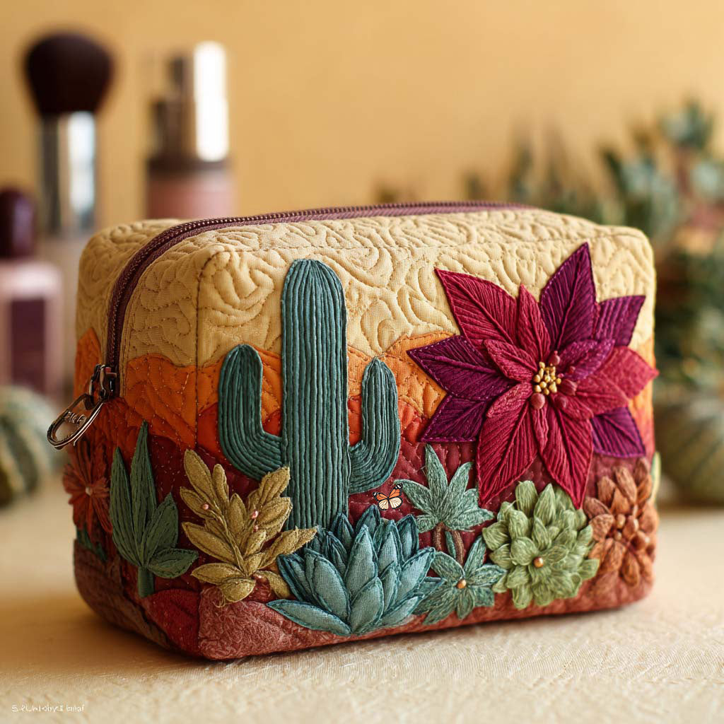 Bolsa de maquilhagem acolchoada Wild Desert