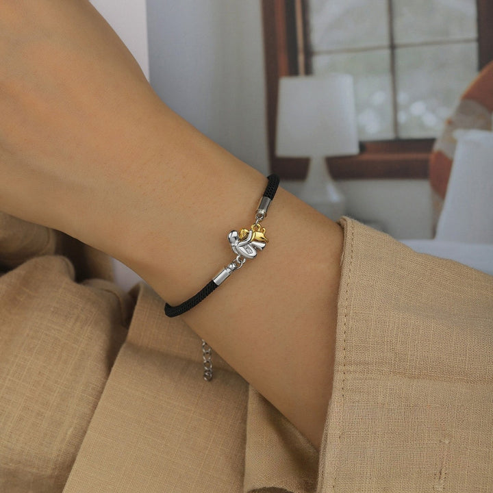 Pulseira de cordão com ícone de cão
