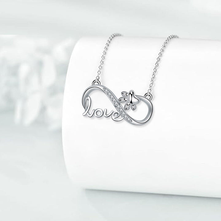Colar infinito de pata prateada Forever Connected