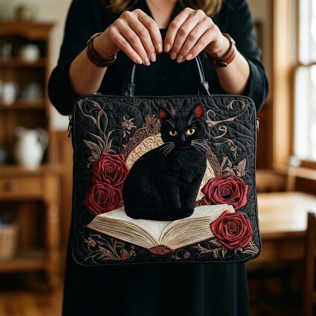 Saco tote acolchoado com design de patas escuras