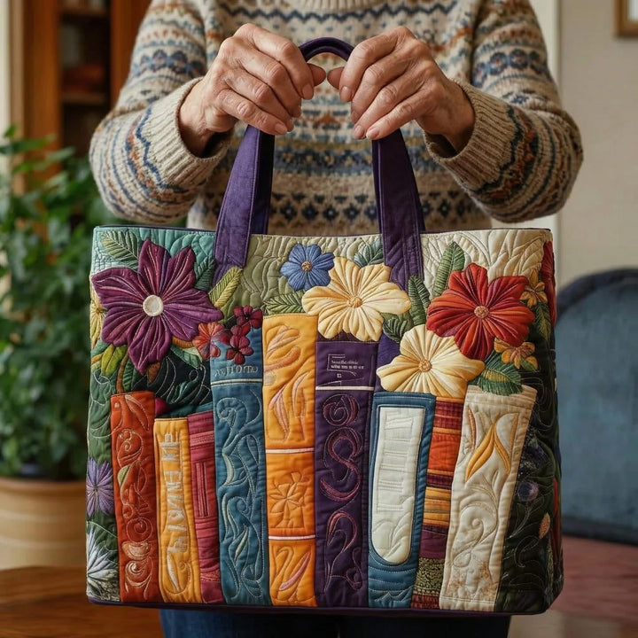Saco de pano acolchoado para amantes de livros