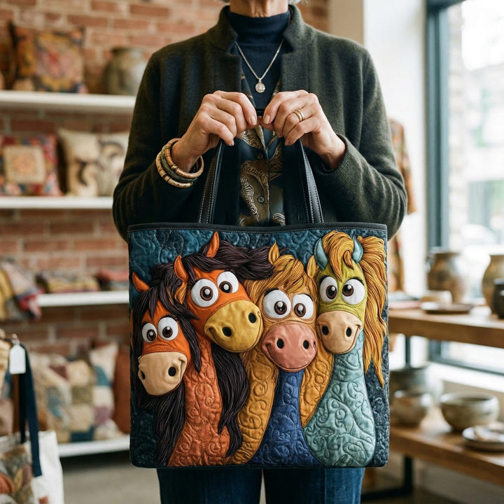 Saco de mão artesanal com design divertido de pónei