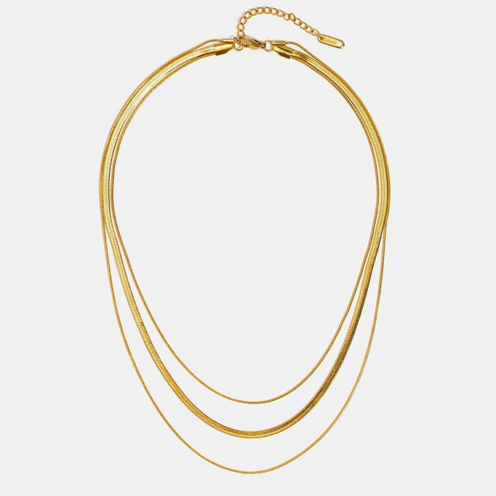 Colar em camadas dourado