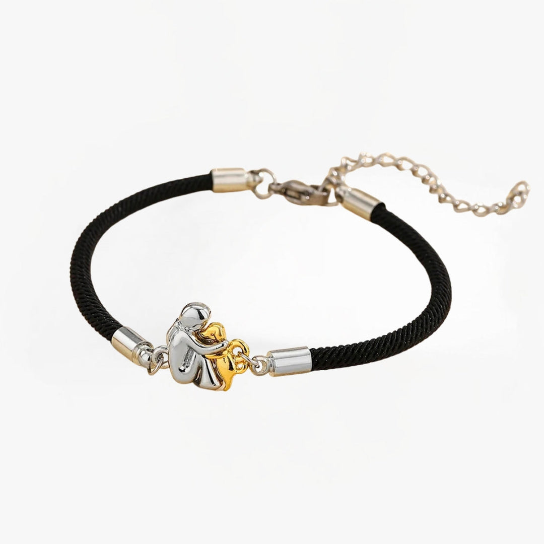 Pulseira de cordão com ícone de cão